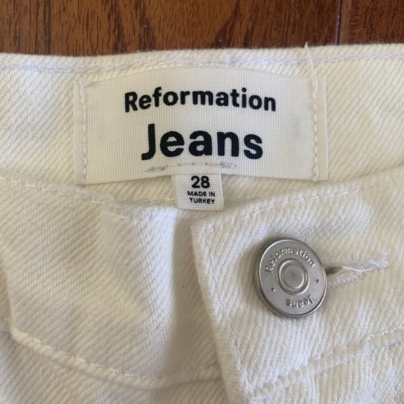Reformation Cynthia High Rise Straight Flora Embroidered Jeans size 28 NWT $198 - Picture 4 of 9